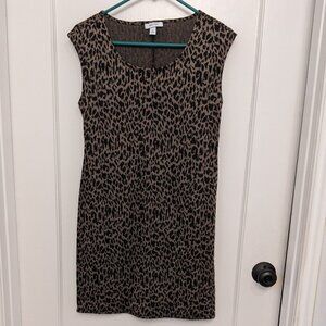 Nine West Cheetah Sleeveless Mini Dress Stretch Animal Print Small